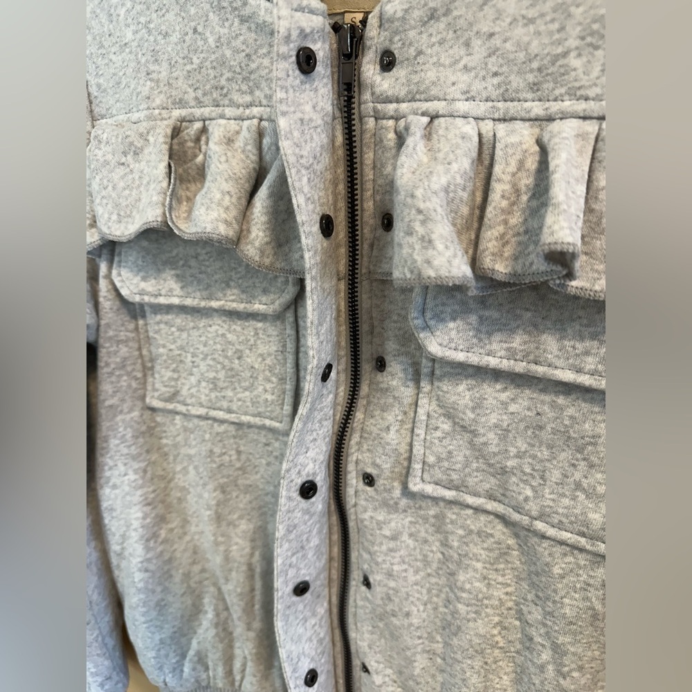 Chaser Ruffle Lined Sweatshirt/Jacket - NWT - Picture 3 of 8
